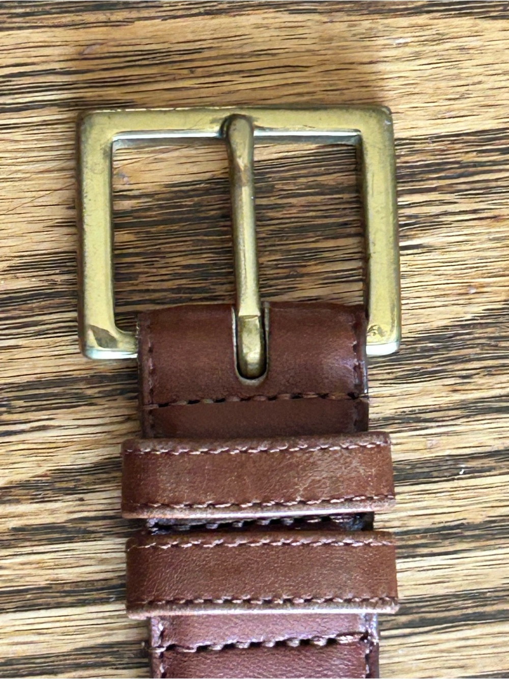 Coach Vintage Women’s Brown Leather Belt with Brass Buckle 34” - Picture 4 of 9
